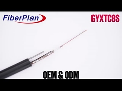 الشكل 8 كابل ألياف ضوئية مدرّس واحد متعدد الوضع 6 سلك فولاذي محمول يدعم GYXTC8S